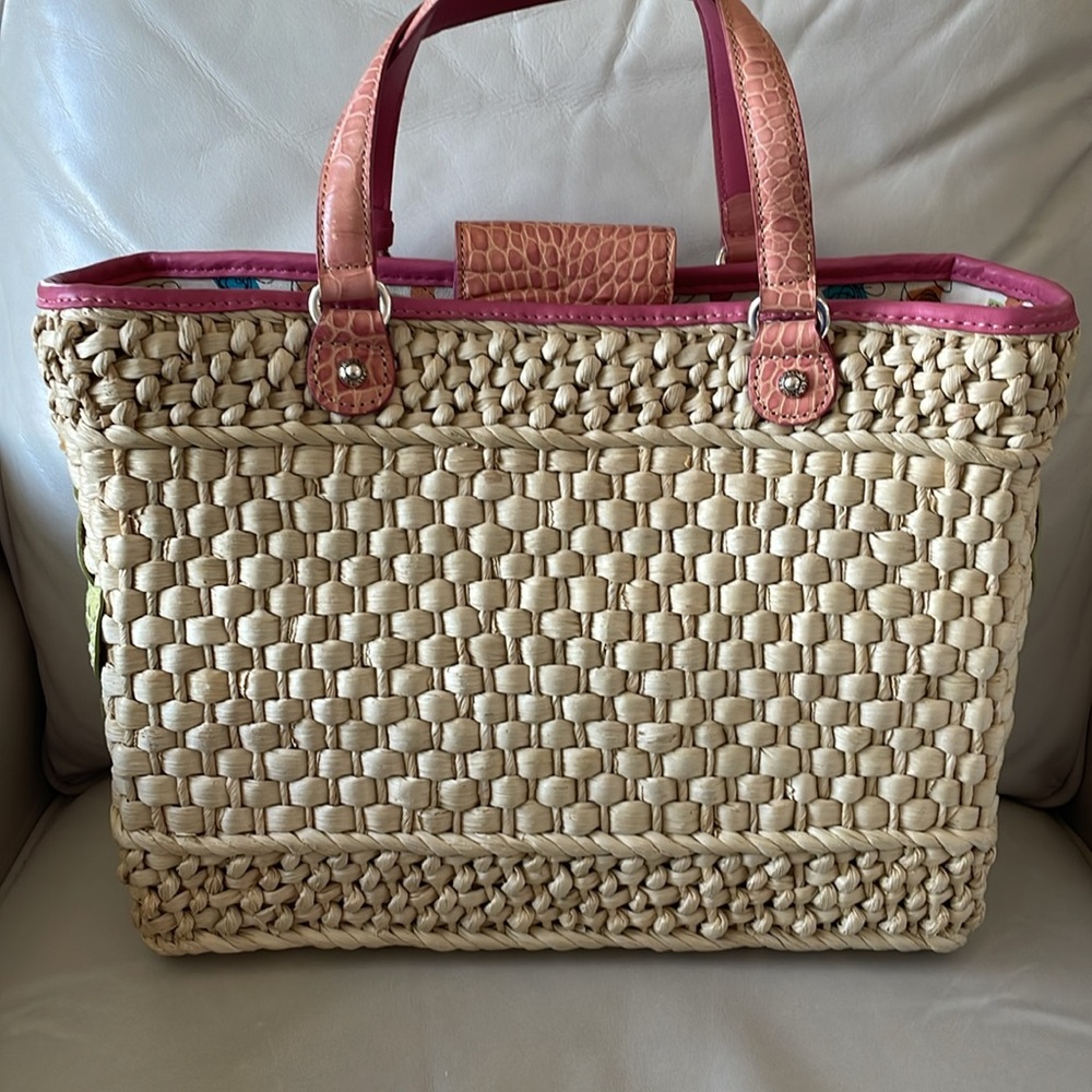 Brighton Shelby Straw Floral Shoulder Bag - Picture 6 of 15